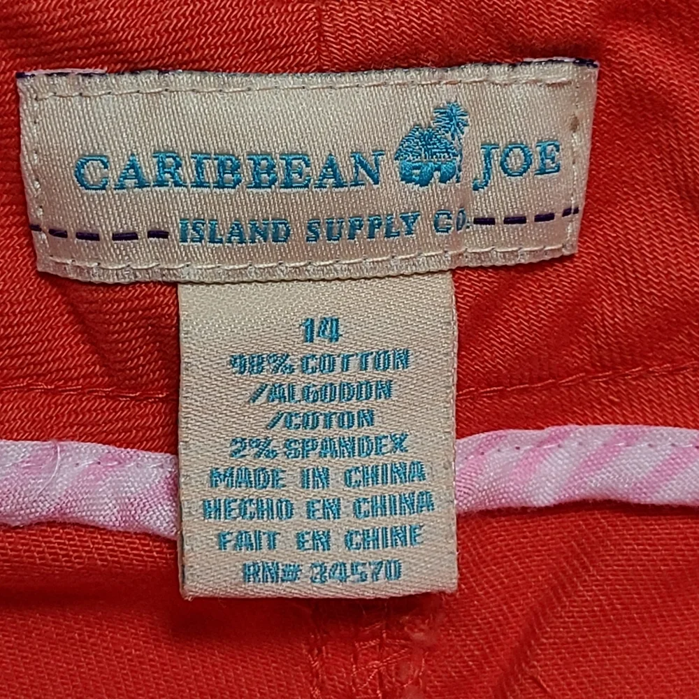 NWT Caribbean Joe size 14 orange pants - Picture 5 of 6